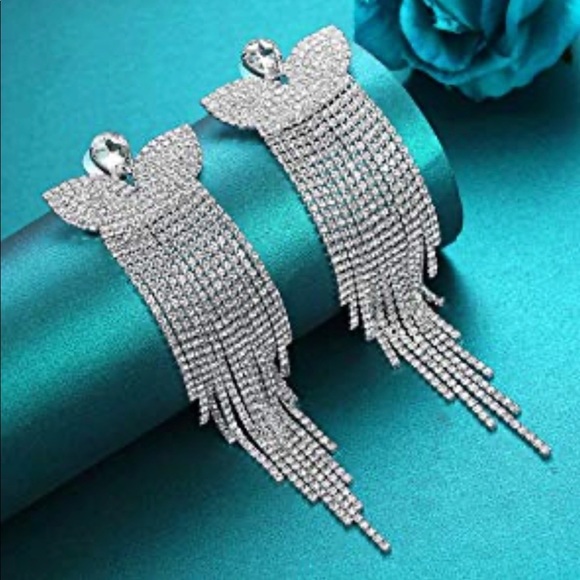 Rhinestone Earrings - Picture 2 of 3